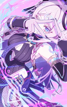 1girl bare_shoulders braid breasts detached_sleeves finger_frame leotard long_hair looking_at_viewer medium_breasts multicolored_eyes one_eye_closed pink_background pink_hair smile solo tattoo twin_braids vision__genshin_impact wrist_cuffs sanshoku_dango__shukosuko genshin_impact citlali__genshin_impact