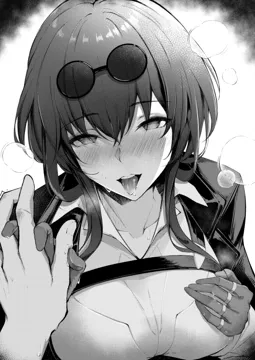 1boy 1girl after_kiss aisutei blush breasts caelus__honkai__star_rail eyewear_on_head gloves greyscale hetero high_waist_shorts holding_hands honkai__series honkai__star_rail jacket kafka__honkai__star_rail long_jacket looking_at_viewer monochrome open_mouth out_of_frame pov pov_adoring pov_hands round_eyewear shirt shorts solo_focus trailblazer__honkai__star_rail upper_body
