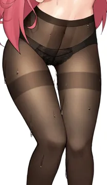 1girl bird black_panties black_pantyhose covered_navel crotch_seam fine_fabric_emphasis high_waist_pantyhose legs long_hair lower_body midriff migu__iws2525 panties panties_under_pantyhose pantyhose pigeon pink_hair simple_background solo stomach sweat thighband_pantyhose thighs underwear very_long_hair white_background