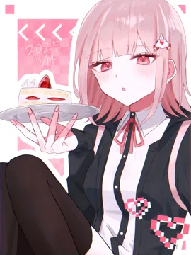 1girl blush breasts brown_hair collared_shirt flipped_hair hair_ornament jacket long_sleeves looking_at_viewer medium_hair neck_ribbon open_clothes open_jacket pink_eyes pink_ribbon plate ribbon shirt solo spaceship_hair_ornament white_shirt su_no__su_no090 danganronpa__series danganronpa_2__goodbye_despair galaga nanami_chiaki