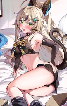 1girl ahoge anal_beads animal_ears bare_shoulders black_choker black_leg_warmers black_tank_top box breasts brown_tank_top cat_ears cat_girl cat_tail choker coat collared_vest crop_top delivery detached_sleeves double_parted_bangs fangs genshin_impact green_eyes hair_ornament hairclip kirara__genshin_impact komaniya_express__genshin_impact leg_warmers long_hair looking_at_viewer loose_socks lying midriff multiple_tails on_side open_mouth sak__lemondisk sex_toy sleeveless sleeveless_coat socks solo sweat tail tank_top thighs two_tails vest