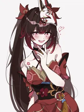 1girl bell black_choker black_sash butterfly_shaped_pupils choker criss_cross_halter dress flower_tattoo fox_mask halterneck long_hair mask mask_on_head neck_bell o_ring pink_eyes red_dress red_sleeves sash simple_background solo symbol_shaped_pupils tattoo upper_body white_background jako_gnsn honkai__star_rail honkai__series sparkle__honkai__star_rail